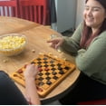 thumbnail image 5 of WE Games Vintage Checkers Board Game Set with 14.5 inch Solid Wood Board and 24 Red/Black Checkers, 5 of 10