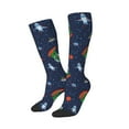 thumbnail image 2 of Balery Dinosaur Astronaut Space Surfing Fun Novelty Socks Men'S Women'S Crew Socks Funny Crazy Novelty Socks Quirky And Cool Socks, 2 of 9