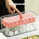 thumbnail image 4 of pstuiky Bandejas para cubitos de hielo bandeja para cubitos de hielo con tapa y recipiente 32 moldes para cubitos de hielo fácil liberación y ahorro de espacio, 4 of 7