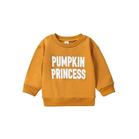 

Bagilaanoe Toddler Baby Girl Boy Halloween Sweatshirt Long Sleeve Letter Print Pullover 6M 12M 2T 3T 4T 5T 6T Kids Fall Loose Tee Tops