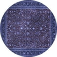 thumbnail image 1 of Ahgly Company Indoor Round Persian Blue Traditional Area Rugs, 4' Round, 1 of 4