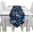 thumbnail image 4 of SKYSONIC 13x90 Inches Table Runner Mermaids Fish Dolphins Washable Table Cloth Runner for Holiday Home Wedding Table Top Decoration, 4 of 5