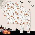 thumbnail image 4 of oqasdz Baby Boy Clothes Girls Halloween Pajama Set Long Sleeve Pumpkin Print Shirts and Pants Comfortable Fall Winter Sleepwear /5-6 Years, 4 of 4