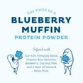 thumbnail image 3 of KOS Plant Based Protein Powder, No Erythritol, Blueberry Muffin - Organic Pea Protein Blend, Superfood with Spirulina & Immune Support Blend - Dairy Free, Meal Replacement for Women & Men, 15 Servings, 3 of 9