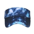 thumbnail image 2 of Xysaqa Sport Tie Dye Visor Hat for Women Men Empty Top Baseball Cap Summer Fashion Beach Sun Hat, 2 of 3