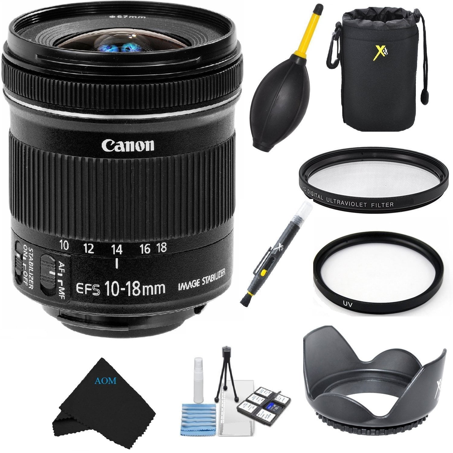 Canon EFS 1018mm f/4.55.6 IS STM Lens Bundle for Canon DSLR Cameras
