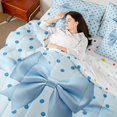 thumbnail image 3 of Erosebridal Teens Blue Bowknot Bedding Comforter Set 7 Pieces,Cute Polka Dots Bowtie Full Bedding Set for Kids Girls,Luxury Bedroom Decor, 3 of 6