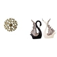thumbnail image 1 of Escultura para colgar en la pared,Decoración de pared de metal para sala de estar,dormitorio y exterior.,Escultura colgante Arte de pared Disco decorativo,estatua de cisne,Figuras de, 1 of 7