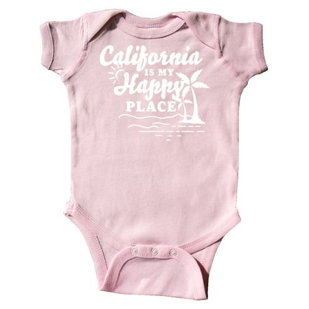 

Inktastic California is My Happy Place with Palm Trees Gift Baby Boy or Baby Girl Bodysuit