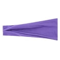 thumbnail image 2 of Miorin Under $5 Men Women Same Plain Sports Headband, Yoga Running Headband, Sweat Absorbing Hair Band, Non Slip Elastic Headband for Workout Gym Fitness, Purple Heardband, 2 of 4