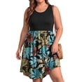 thumbnail image 2 of WellSize Plus Size Women Tank Dresses Summer Sleeveless Crew Neck Sundresses Casual Beach Dress with Pocket, 2 of 8