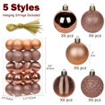 thumbnail image 2 of Adornos de Esferas Navideñas Briful 30 piezas Irrompibles Oro Rosa, 2 of 6