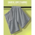 thumbnail image 5 of NY Threads Men's Athletic Shorts Quick Dry Loose-Fit Lightweight Running Workout Gym Shorts with Pockets, XX-Large, Medium Grey, 5 of 7