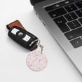 thumbnail image 6 of Naloa Colorful Bunny Print Round Keychain Keychain Key Ring, Key Tag, Key Chain Bulk for Gift Accessories (Round), 6 of 7
