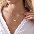 thumbnail image 6 of Initial Heart Necklace for Women 14K Gold Plated A-Z Letter Necklace Dainty Bubble Heart Pendant Tiny Initial Necklaces for Women Teen Trendy Jewelry Gifts, 6 of 7
