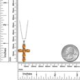 thumbnail image 6 of Gem Stone King 925 Sterling Silver Orange Red Madeira Citrine Cross Pendant Necklace for Women | 2.40 Cttw | Gemstone November Birthstone | Oval 6X4MM | With 18 inch Chain, 6 of 6