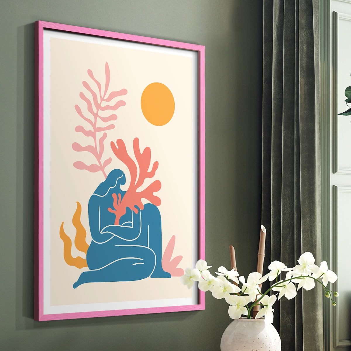 Matisse CCCXX in Pink Solid Wood 8 x 10 Framed Print