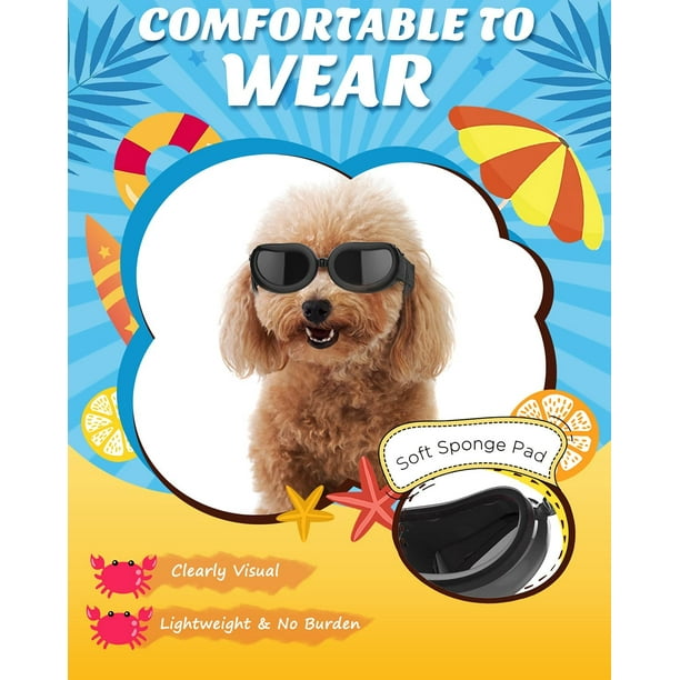 Dog Goggles Adjustable Pet Sunglasses Anti UV Dust Proof