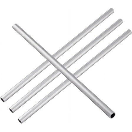 4pcs Aluminum Tube Silver Metal Pipe 9.5mm OD Round Tube 1mm Wall Thickness Metal Straight Pipe