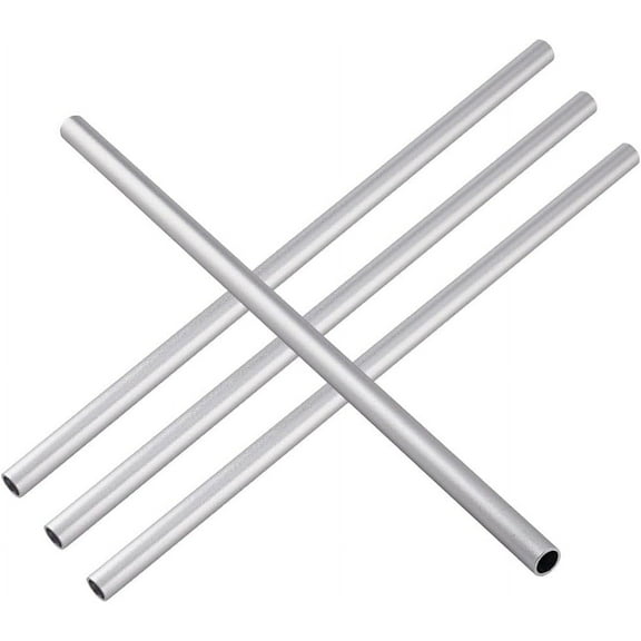 4pcs Aluminum Tube Silver Metal Pipe 9.5mm OD Round Tube 1mm Wall Thickness Metal Straight Pipe