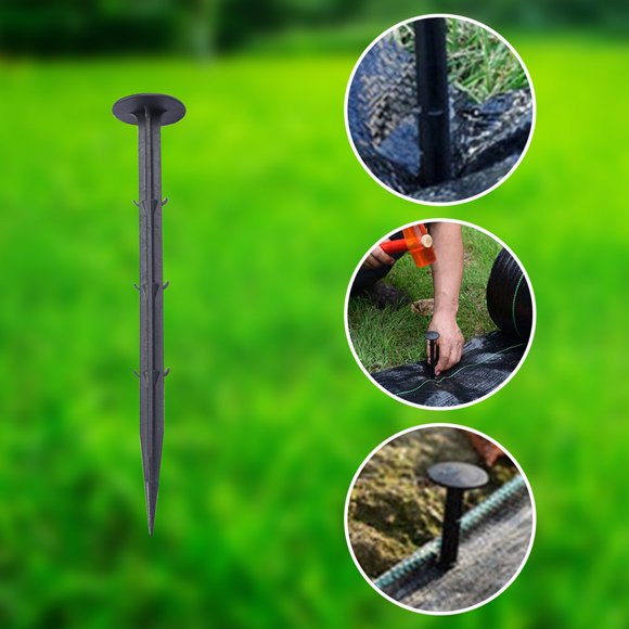 LEEYNEER Plastic Garden Edging Nails Spiral Landscape Edging Spikes Anchoring Spikes for Paver Edging Grass Barrier Artificial Turf and More 50Pcs