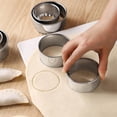 thumbnail image 4 of 5pcs Round Cutterss for Baking - Stainless Steel Biscuit Cutters for Baking, Round Dumpling Cutter | Reusable Dough Stamp, Treat Cutter, Tool for Homemade , Crafts Supplies for Cake, 4 of 4