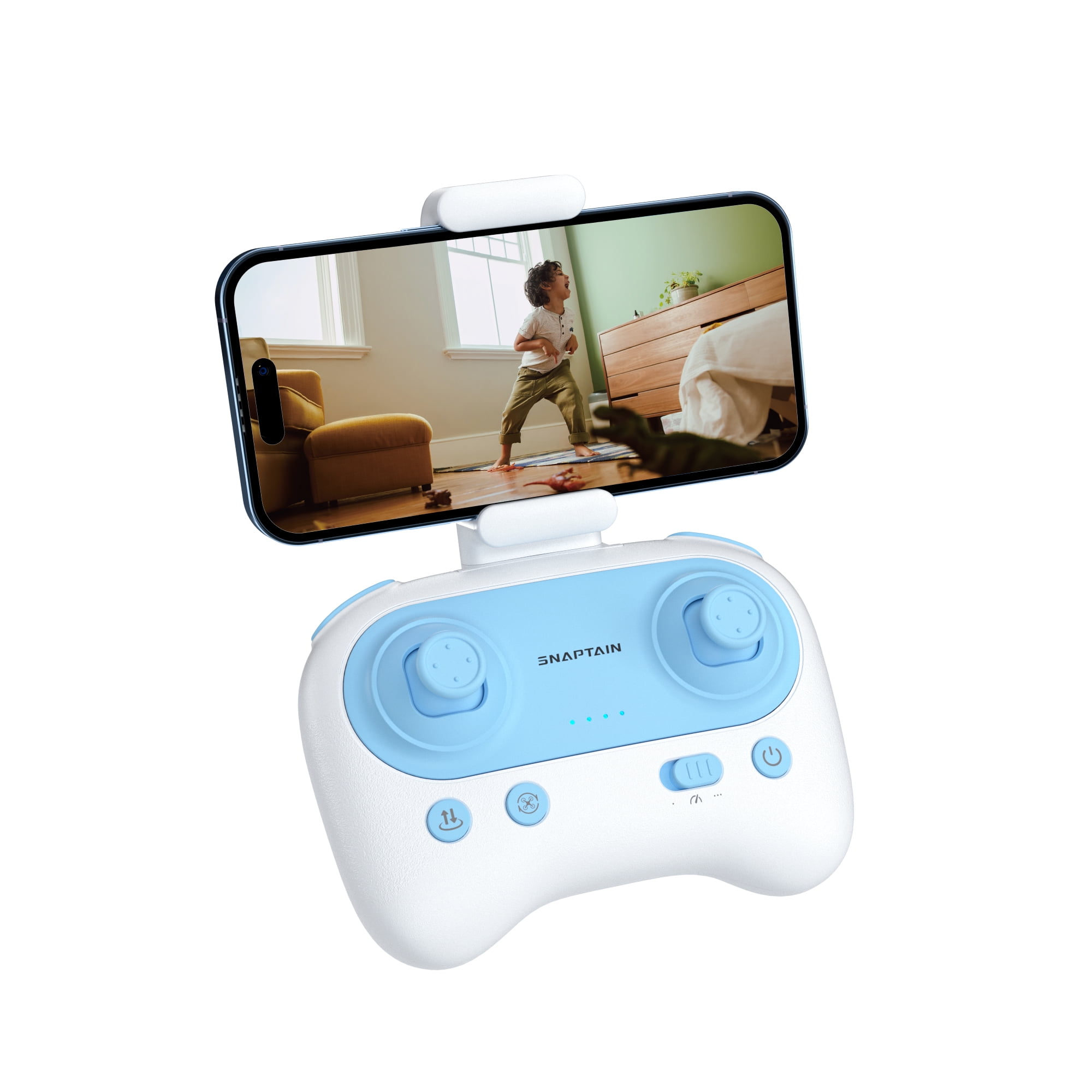 Snaptain K30 Drones with Camera for Kids 720P, FPV RC Drones with RGB Light, 2 Batteries, White