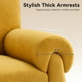 thumbnail image 4 of Oversized Yellow Accent Chair, Comfy Single Armchair with Thick Cushions & Armrests, Modern Upholstered Living Room & Bedroom Reading Chair, 4 of 7