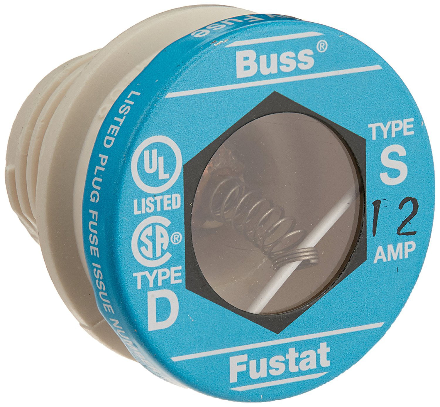 Bussmann-15Amp Type S Time-Delay Dual-Element Plug Fuse Reject Base,125V UL List 
