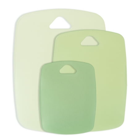 

Carote 3PCS Thickened Cutting Boards Set Non Slip Plastic Cutting Boards for Kitchen Cutting Board for Meat Vegetable Fruit BPA Free Knife Friendly Green