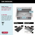thumbnail image 5 of DELTA Rivet 25 Workstation Kitchen SinkDrop-In Top Mount16 GaugeStainless Steel Single Bowl withWorkFlow LedgeandAccessories, 5 of 14