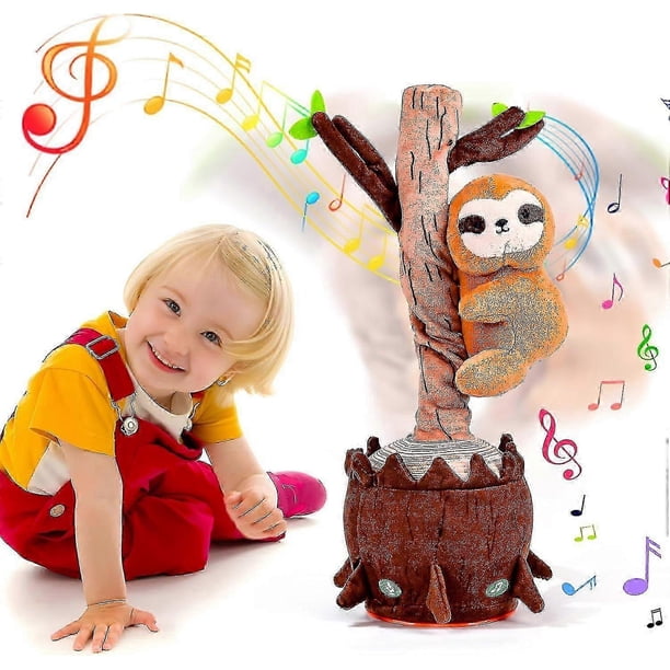 Dancing Talking Sloth Toy, Singing Sloth Toy Recording Singing And Dancing Sloth Repeating Baby Toys, Plush Interactive Sloth Toy Figures Birthday Toy