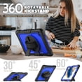 thumbnail image 4 of JINRAN JINRAN Case for Samsung Galaxy Tab A8 10.5 inch 2022 SM-X200/ SM-X205/ SM-X207 with Screen Protector [360 Degree Rotatable Stand & Hand Strap] Pen Holder Shoulder Strap for Tab A8 10.5, 4 of 7