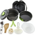 thumbnail image 2 of Camping Cookware Mess Kit for Backpacking Gear – Camping Cooking Set - Camping Pots and Pans Set - Backpacking Stove/Portable Stove Compatible - Camp Kitchen Equipment Accessories Pot, 2 of 7
