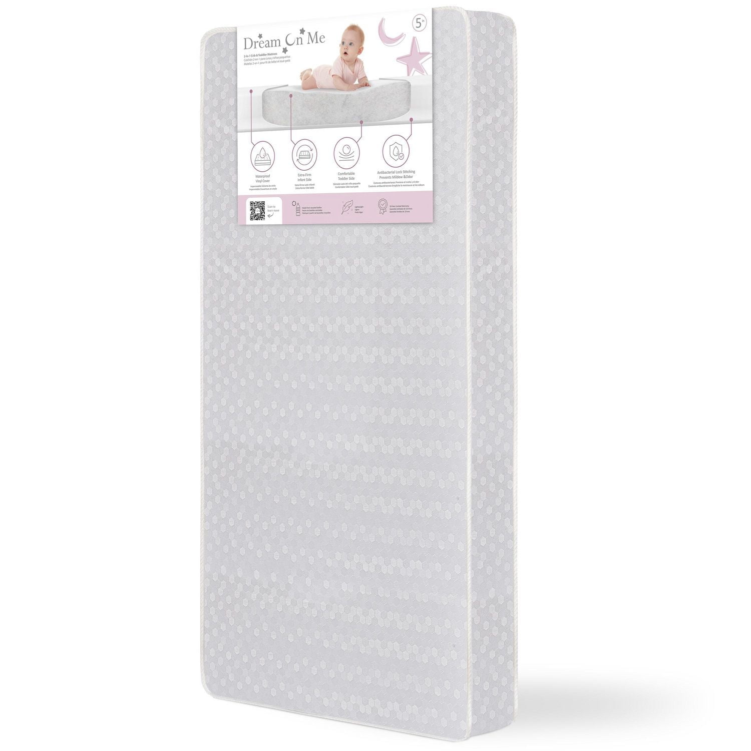 Dream On Me Orthopedic Standard Crib Mattress, Extra Firm Foam