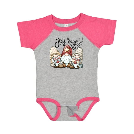 

Inktastic Joy to the World Christmas Gnomes Gift Baby Boy or Baby Girl Bodysuit
