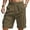 Army Green, variant on Men's American Outdoor Casual Beach Shorts for Daily Sports, Loose Multi-Pocket Overalls Design Comfortable Quick-Drying,Army Green L
