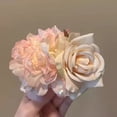 thumbnail image 4 of 2PCS  Large Peony Rose Hair Clip for Women Faux Flower Back Head Side Clip Sweet Soft Style Decorative Hair Accessory, 4 of 7