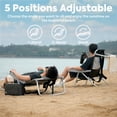 thumbnail image 4 of ICECO BC75 5-Position Reclining Folding Chair for Adults, Heavy Duty 350lb Capacity - Portable Full Recline Beach & Camping Chair with Cup Holder, Gray, 4 of 6