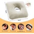 thumbnail image 2 of SIABC-Ear Piercing Pillow for Side Sleepers with Ear Inflammation & Pressure, Soft Velvet Adjustable Ear Guard Pillow with Removable & Washable Cover (Ivory, Pillow & Cover), 2 of 4