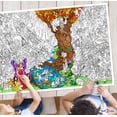 thumbnail image 4 of Beneath the Trees - Super Detailed Giant Coloring Poster for Kids and Adults (Great for Group Activities, Classrooms, Care Facilities and Family Time) - Includes Reusable Rigid Tube - 32.5" X 22" Inch, 4 of 4