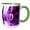 Green/White, variant on 3drose, Sonic Purple-blue Water Drop, 15oz Mug