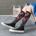 thumbnail image 5 of Naloa Paisley Knee Socks, High Socks Long Stretchy Sock Women Knee High Stocking, Long Socks for Women, 5 of 6