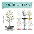 thumbnail image 3 of Rose Gold Metal Bird Tree Jewelry Display Stand - Nostalgic Candy Tree Shaped Earring Holder for Desktop Decoration, 12X6In, 1Pcs, 3 of 9