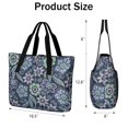 thumbnail image 3 of Tote Bag for Women - Pioneer Flower Shoulder Bag - Large Utility Work Duffle Bag with Zipper Handbag for Travel, Work, Sprots, 3 of 5