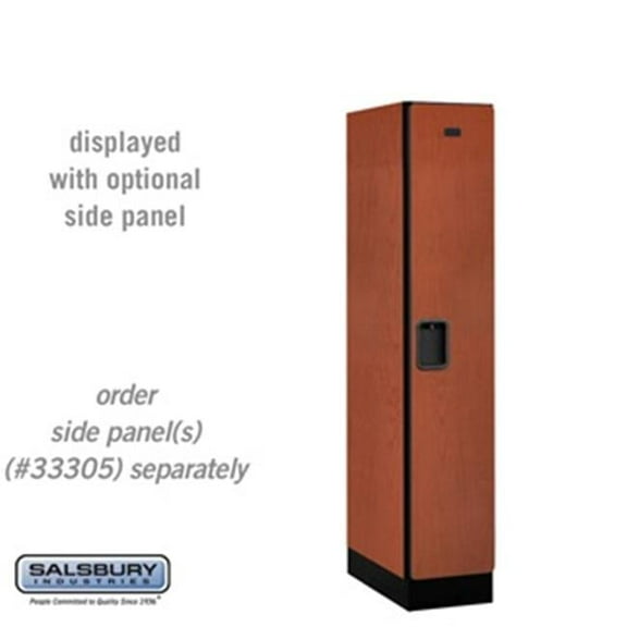 SalsburyIndustries Single Tier 1 Wide 5 ft. X 21 in. Designer Wood Locker - Cherry