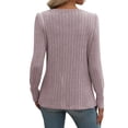 thumbnail image 5 of SHIBEVER Long Sleeve Shirts for Women Sweaters Square Neck Lightweight Fall Winter Sweaters for Women Shirts Casual Knit Ribbed Blouse Trendy Button Tunic Tops, 5 of 5