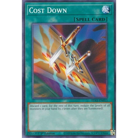 YuGiOh 2-Player Starter Set Common Cost Down STAX-EN013