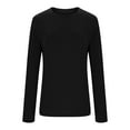 thumbnail image 3 of SHTXOZHI Women's Long Sleeve Thermal Tops Crewneck Layering Shirts Pajamas Tops with Sock, 3 of 8