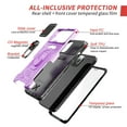 thumbnail image 2 of iPhone 12 Case with Slide Camera Cover & Kickstand, TECHCIRCLE Rugged Military Grade Protective Cover Ring Stand Magnetic Case for iPhone 12 6.1", Purple, 2 of 7